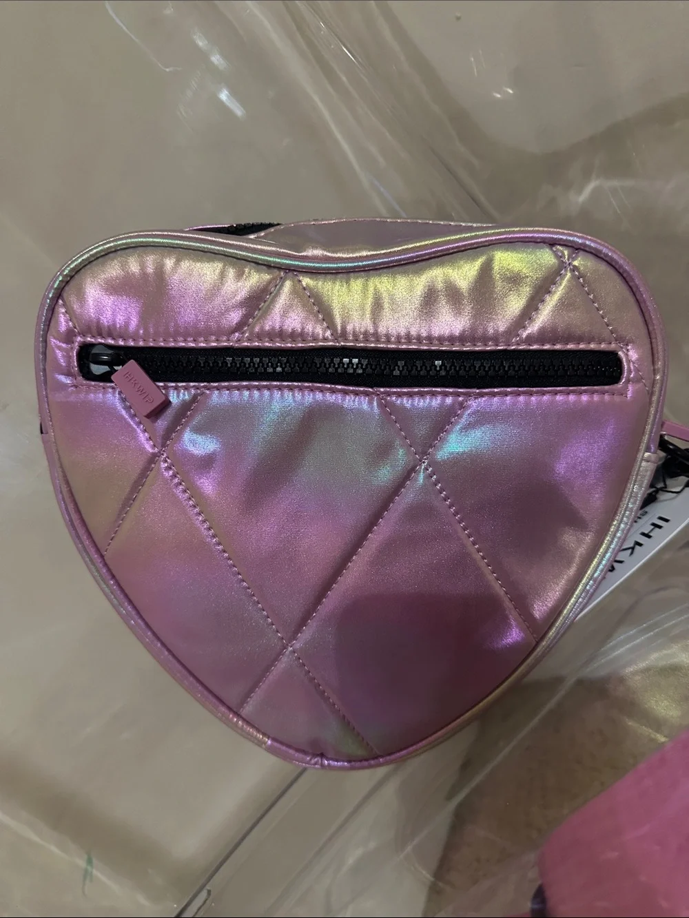 NWT IHKWIP Shawn Killinger Lover Quilted Heart Crossbody bag